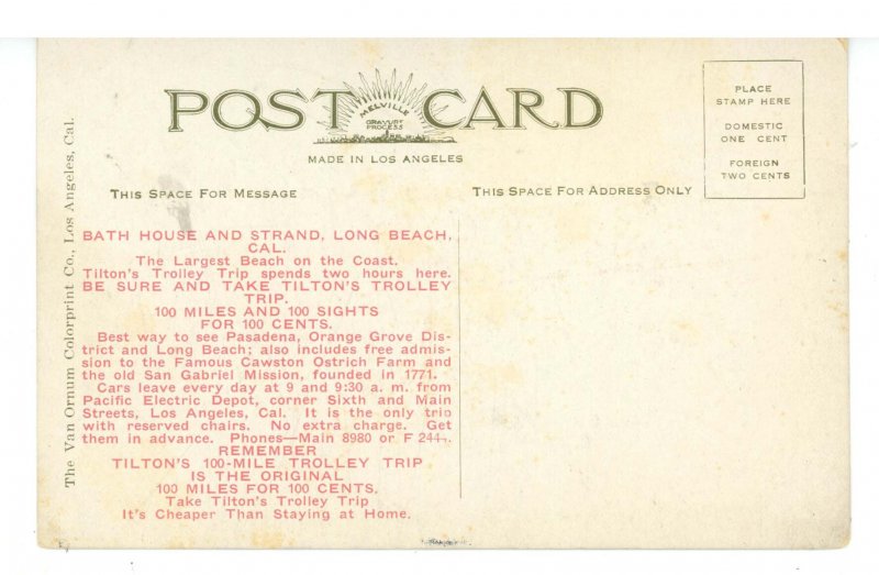 CA - Long Beach. Bath House & Strand