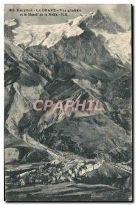 Old Postcard Dauphine La Grave Generale View And Le Massif de la Meije
