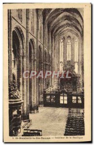 Old Postcard St Maximin la Basilica Interior of the basilica