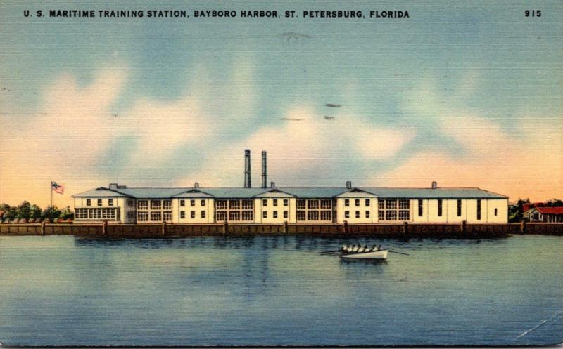 Florida St Petersburg Bayboro Harbor U S Maritime Training Station 1942