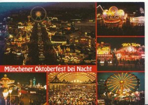 Germany Postcard - Munchener Oktoberfest Bei Nacht. Posted - Ref TZ10874