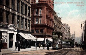 Scotland Glasgow Scene On Sauchiehall Street Looking West