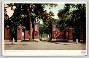 Cambridge MA~Harvard University~Johnston Brick Gate~c1910 Detroit Pub Co PC