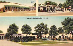 Cabool Missouri Tod's Motor Court Texaco Gas Station Vintage Postcard AA16531