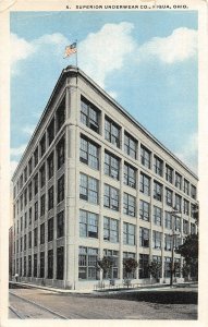 F46/ Piqua Ohio Postcard 1920 Superior Underwear Factory Building 