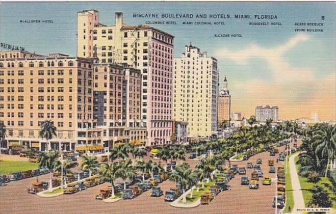 Florida Miami Biscayne Boulevard and Hotels