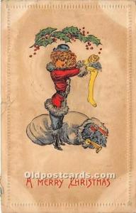 Santa Claus Christmas 1911 small tear left edge, a lot of yellowing on card f...