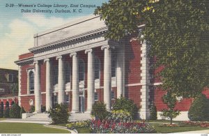 DURHAM, North Carolina, 30-40s: Woman's College Library, East Campus, Duke Un...