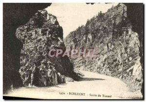 Old Postcard Schlucht Out of the Tunnel