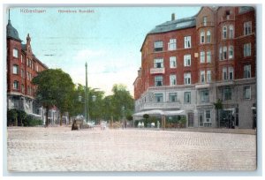 1910 View of Norrebros Runddel Copenhagen Denmark Antique Posted Postcard