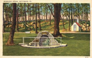 Vintage Postcard 1920's View of Spangler's Spring Gettysburg Pennsylvania PA