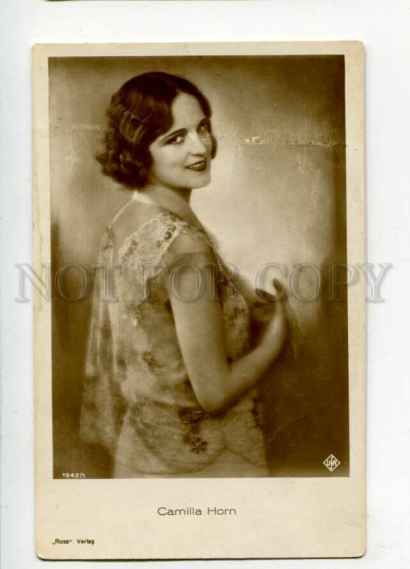 3108300 Camilla HORN German MOVIE Star Vintage PHOTO PC