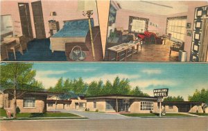 Postcard Wyoming Rawlins Motel multi View Thomas linen WY24-1487