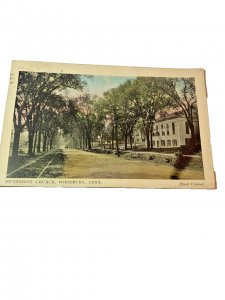 Early Hand Tinted View of  Methodist Church, Woodbury, CT.   L6