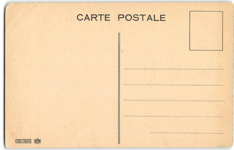Brides-les-Bains, France Vue Générale Art Deco Dog c1920s Vintage Postcard