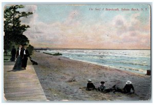 1908 The Surf Of Boardwalk Sylvan Beach New York NY Antique Posted Postcard