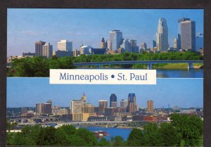 MN Skyline View Minneapolis St Paul Minnesota Postcard