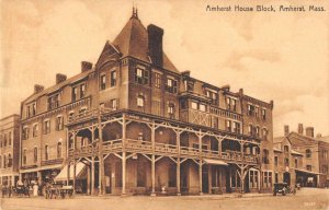 Amherst Massachusetts Amherst House Block Vintage Postcard AA16676 