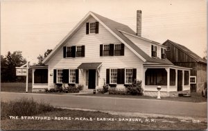 Real Photo Postcard The Stratford, Rooms, Meals, Cabins in Danbury New Hampshire