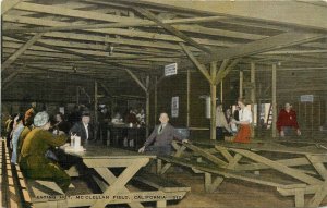 Linen Postcard; Eating Hut McClellan Field Air Force Base Sacramento CA Unposted