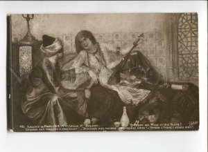 3069503 Slave MUSICIAN Lady in HAREM by BAUDRY vintage SALON PC