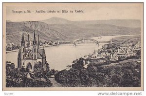 Apollinariskriche mit Blick ins Rheintal, Remagen a. Rhineland-Palatinate, Ge...