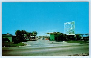 FORT LAUDERDALE, Florida FL ~ Roadside BON SOIR MOTEL 1950s Cars Postcard