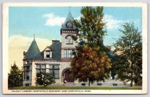 1918 Talcott Library Northfield Seminary Massachusetts Grounds Posted Postcard