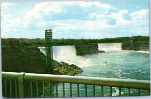 postcard Niagara Falls - New Observation Tower looking toward American Falls