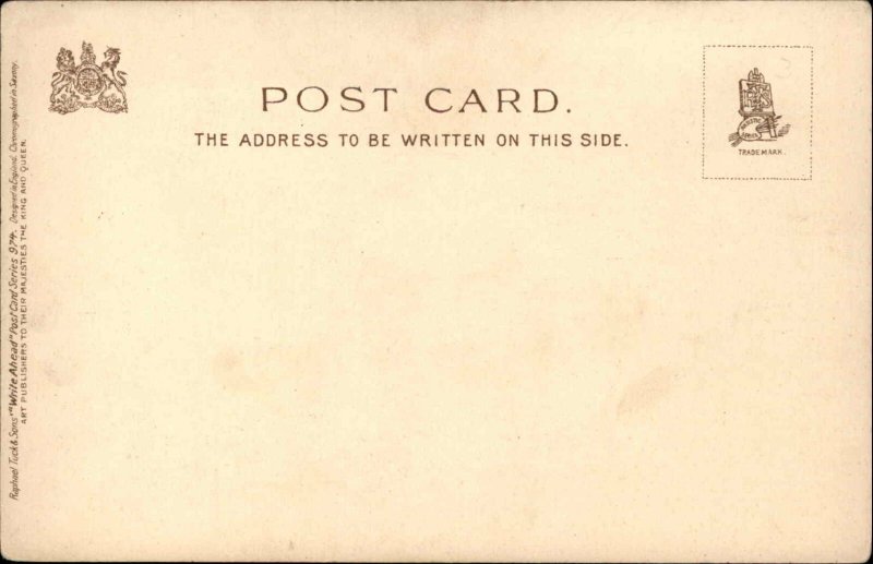 Woman Walking Her Dachshund Dog TUCK Write Ahead c1905 Postcard