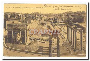 Italy Italia Roma Old Postcard Rovine del Foro Romano viste dal Tabulario