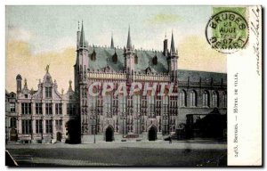 Old Postcard Bruges L & # City 39hotel