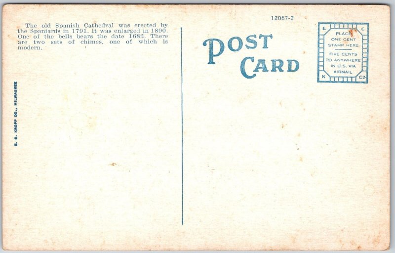 St. Augustine's Old Spanish Cathedral St. Augustine Florida FL Posted Postcard