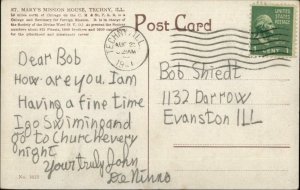 Techny IL St. Mary's Mission House Milking Cows c1910 Postcard