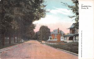 PEORIA, IL Illinois RANDOLPH AVE~Residential Street Scene HOMES c1910's Postcard