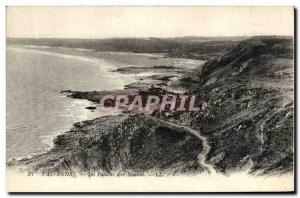 Postcard Old Val Andre Cliffs to Nantois