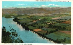 Vintage Postcard 1920's Scene On Roosevelt Highway Wyalusing Pennsylvania PA