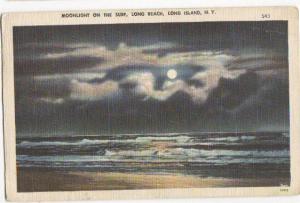 Moonlight On The Surf Long Beach LI NY -linen-