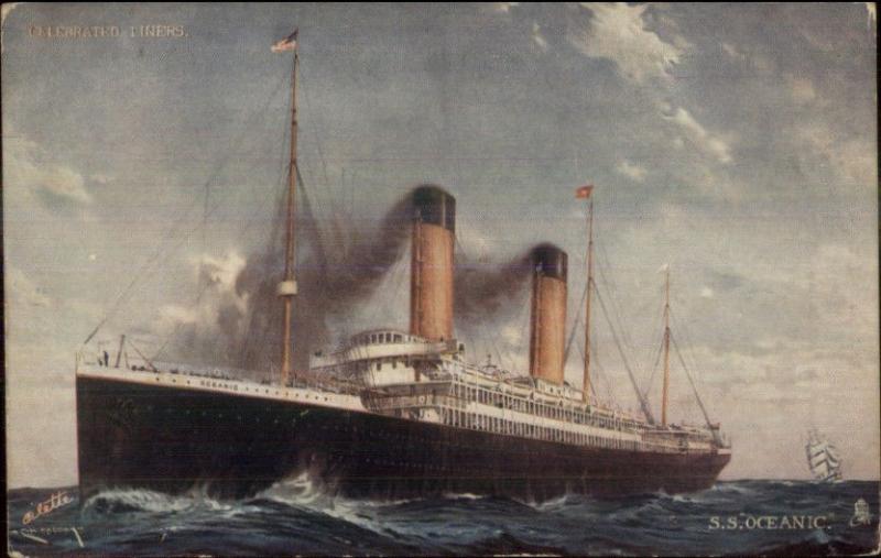 TUCK Oilette - White Star Line Steamship SS S.S. Oceanic c1910 Postcard