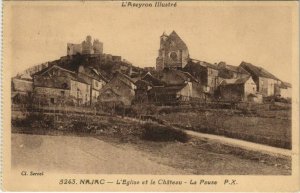 CPA NAJAC - L'Église et le Chateau (133478)