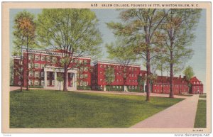 Salem College, Founded In 1771, WINSTON-SALEM, North Carolina, 1930-1940s