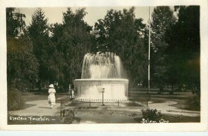 Postcard RPPC 1920s Oregon Salem Electric Fountain 23-13372