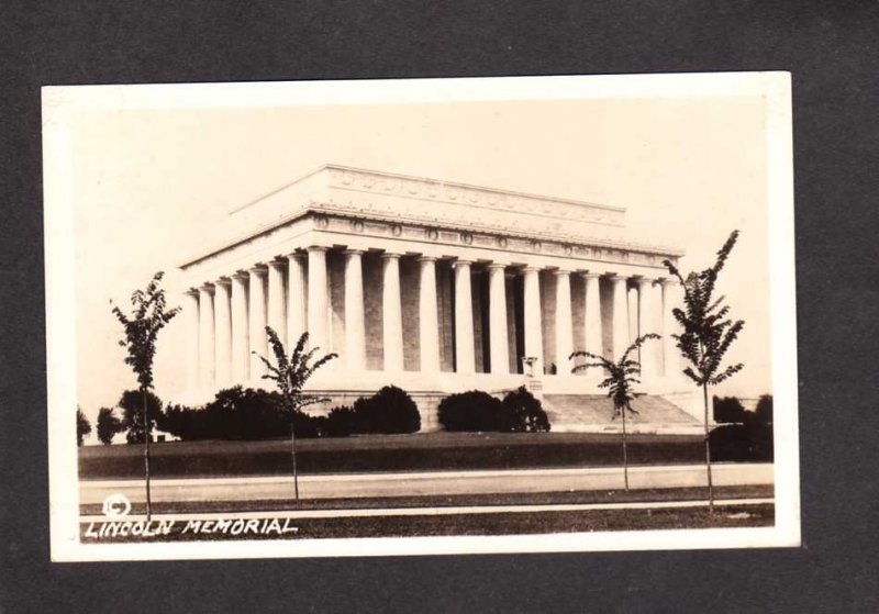 DC Lincoln Memorial Washington DC Real Photo Postcard RPPC