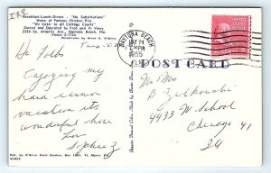 DAYTONA BEACH, FL Florida ~ RELL'S RESTAURANT 1955 Roadside Postcard