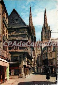 Modern Postcard Quimper Street Kereon