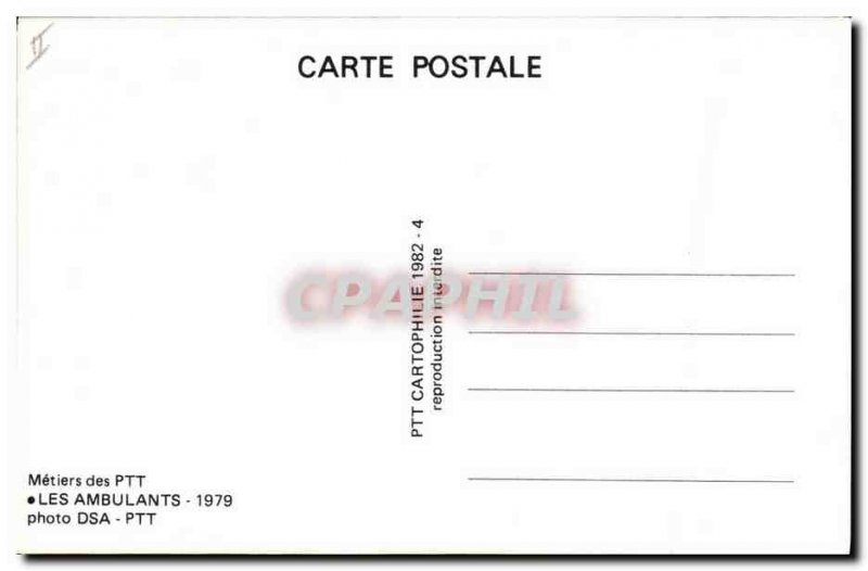 Postcard Modern Metiers PTT Itinerant