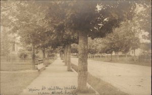 Milton Mills New Hampshire NH Main Street Real Photo Vintage Postcard