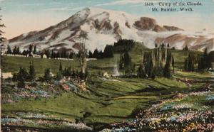 Camp of the Clouds Mt. Rainier Washington WA Unused Postcard D33