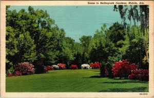 Vtg Mobile Alabama AL Scenic View Bellingrath Gardens 1940s Linen Postcard