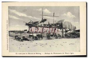 Old Postcard Polar En route to the Strait of Behring hitch missionary Mary & ...
